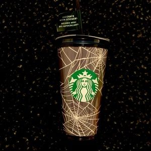 Starbucks grande Halloween 2021  glow in the dark tumbler with stickers